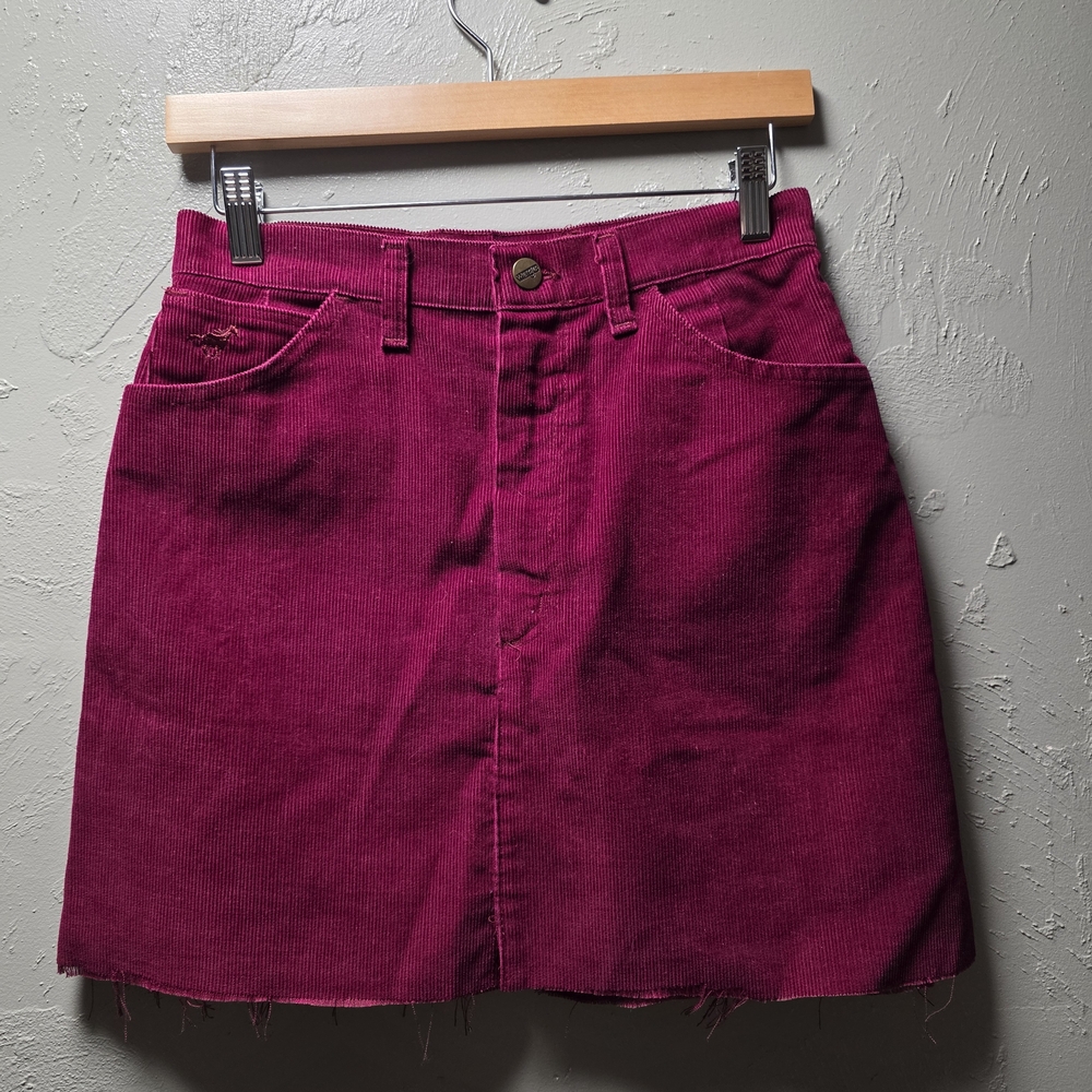 Wrangler Fuchsia Corduroy Mini Skirt